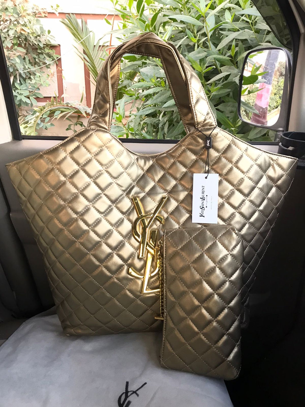 Saint Laurent Large Quilted Tote Bag
