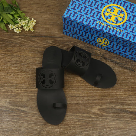 Tory Burch Leather Crafted Logo Sandals