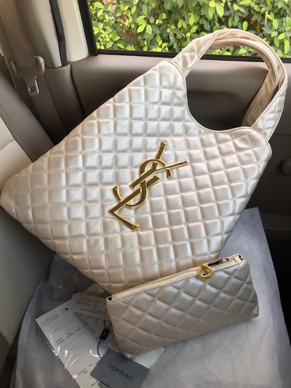 Saint Laurent Large Quilted Tote Bag