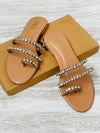 Zara Toe Stone Embroided Sandals