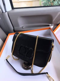 Valentino 'V' Diamontee Embossed Crossbody