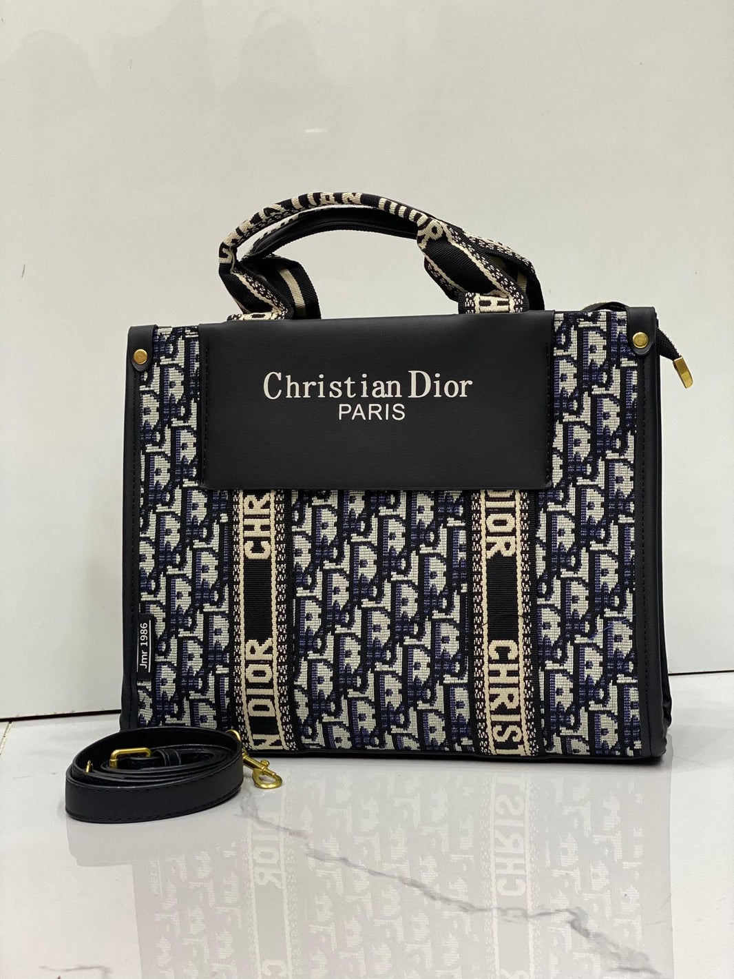 Christian Dior Canvas Top Handle Tote