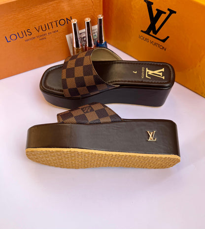 Louis Vuitton Cowhide Leather Wedges