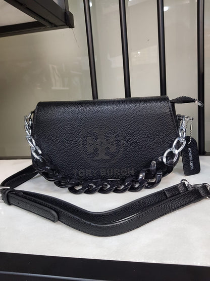 Tory Burch Flap Cowhide Leather Bag
