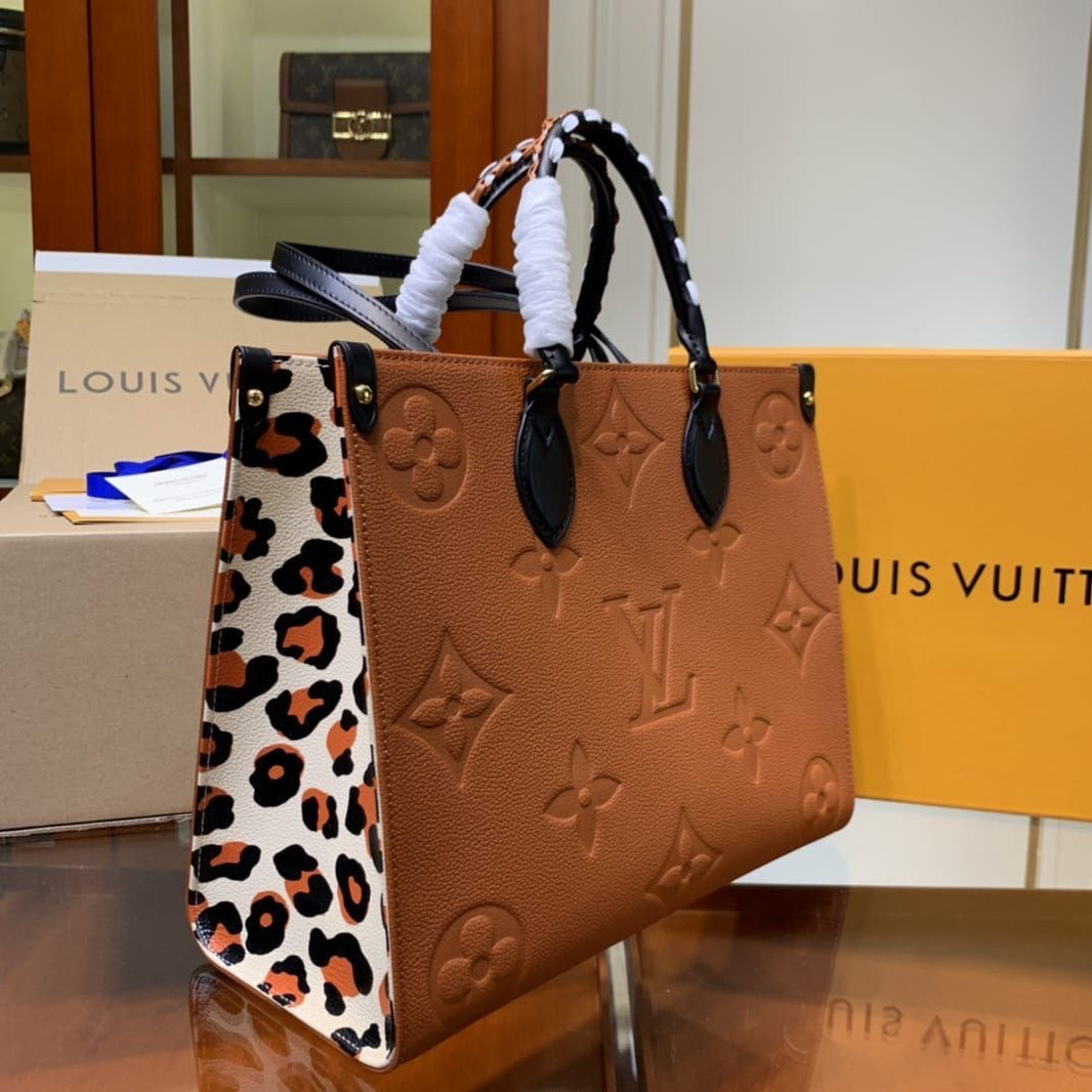 Lv On The Go Leopard Crafted Bag