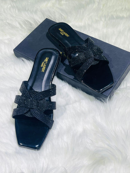 Saint Laurent Paris Stone Flats