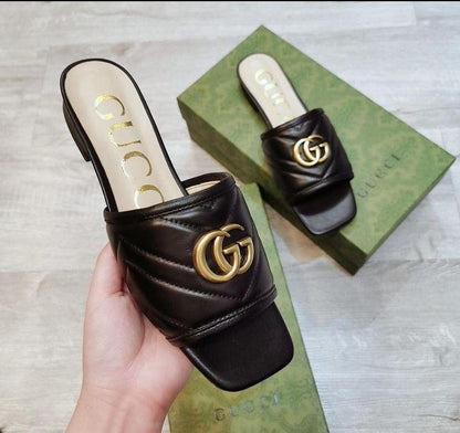 Gucci 'GG' Leather Crafted Sandals