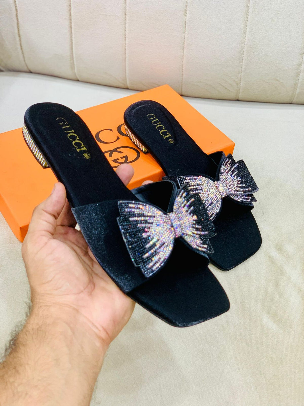 Gucci Butterfly Mash Slippers