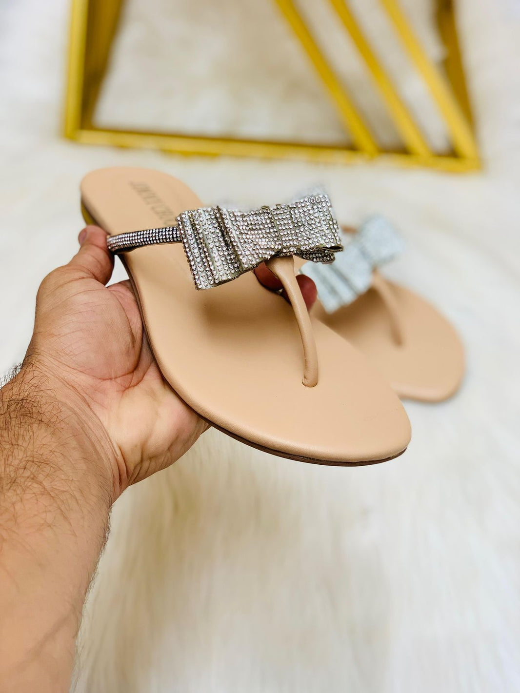 Jimmy Choo Tie Bow Flat Slippers