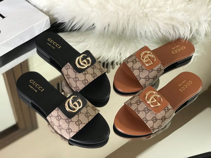 Gucci Canvas Signature Flats