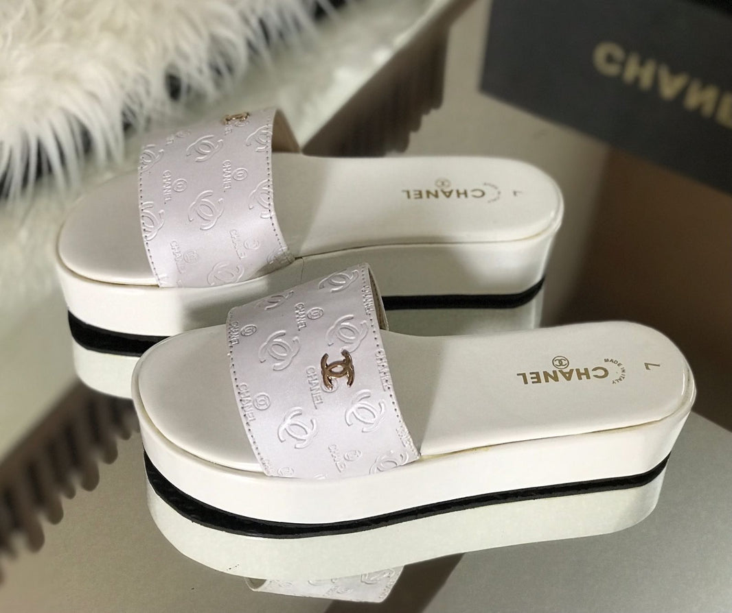 Chanel Wedges Slides