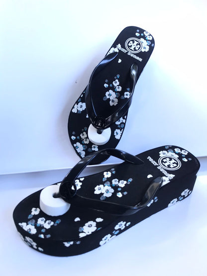 Tory Burch Floral Wedges