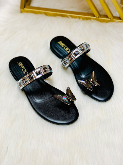 Jimmy Choo Butterfly Slippers