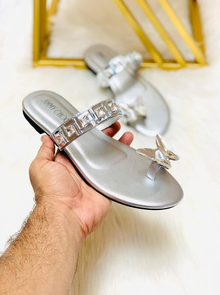 Jimmy Choo Butterfly Slippers