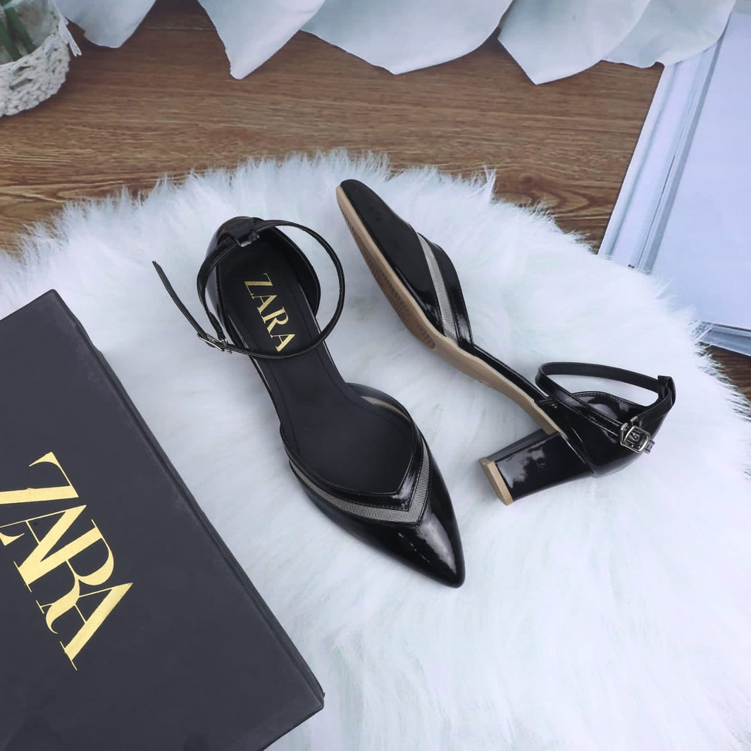 Zara Leather Mira Heels