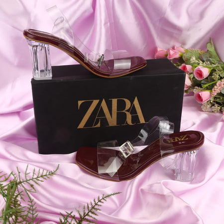 Zara Transparent Block heels