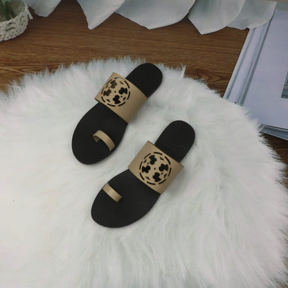 Tory Burch Leather Crafted Logo Sandals