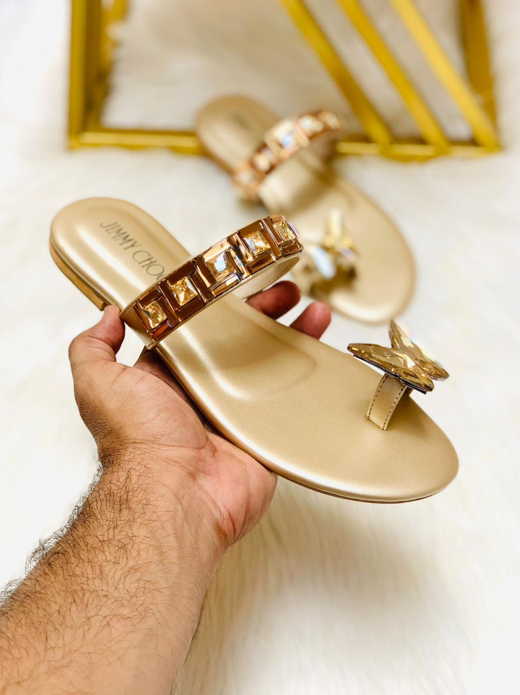 Jimmy Choo Butterfly Slippers