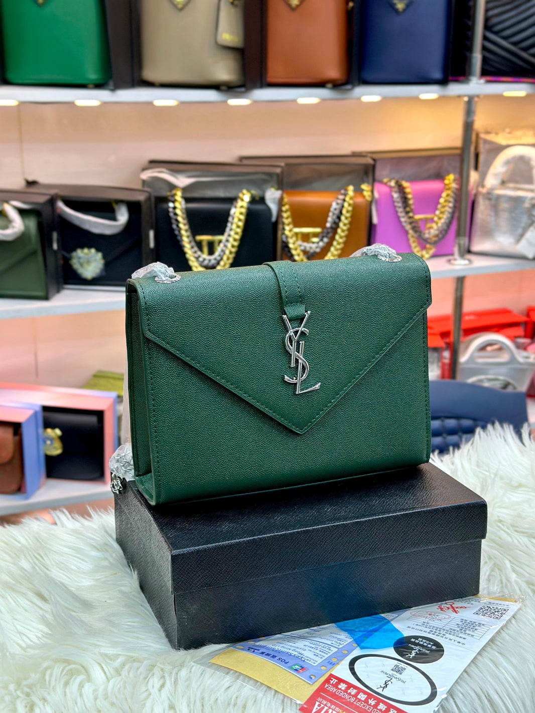 Saint Laurent Flap Cowhide Bag