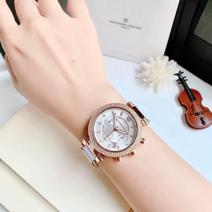 Michael Kors SS Chronograph Women Wrist Watch