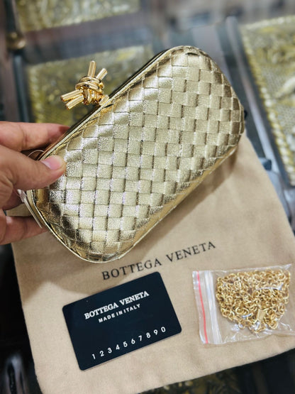 Bottega Veneta Patent Clutch