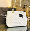 Channel Quilted Tote Bag