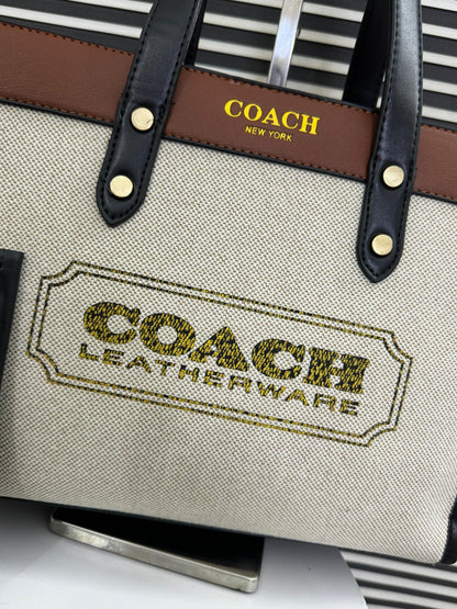 Small T Monogram Contrast Embossed Tote