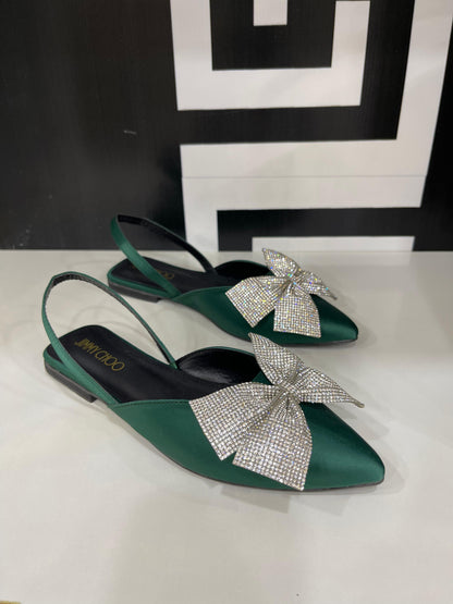 Jimmy Choo Rhinestone Flat Mules