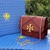 Tory Burch Leather Cross Crafted Crossbody