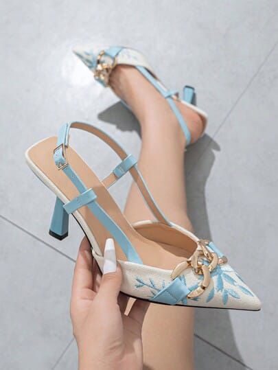 Zara Embroidery Heels