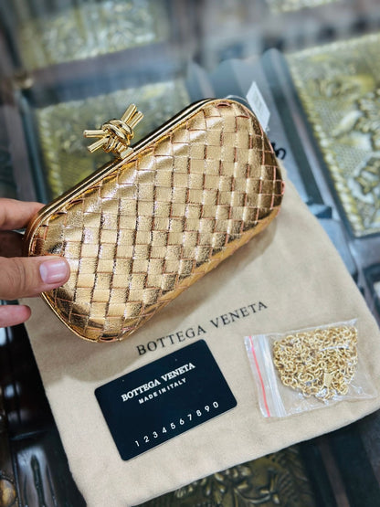 Bottega Veneta Patent Clutch