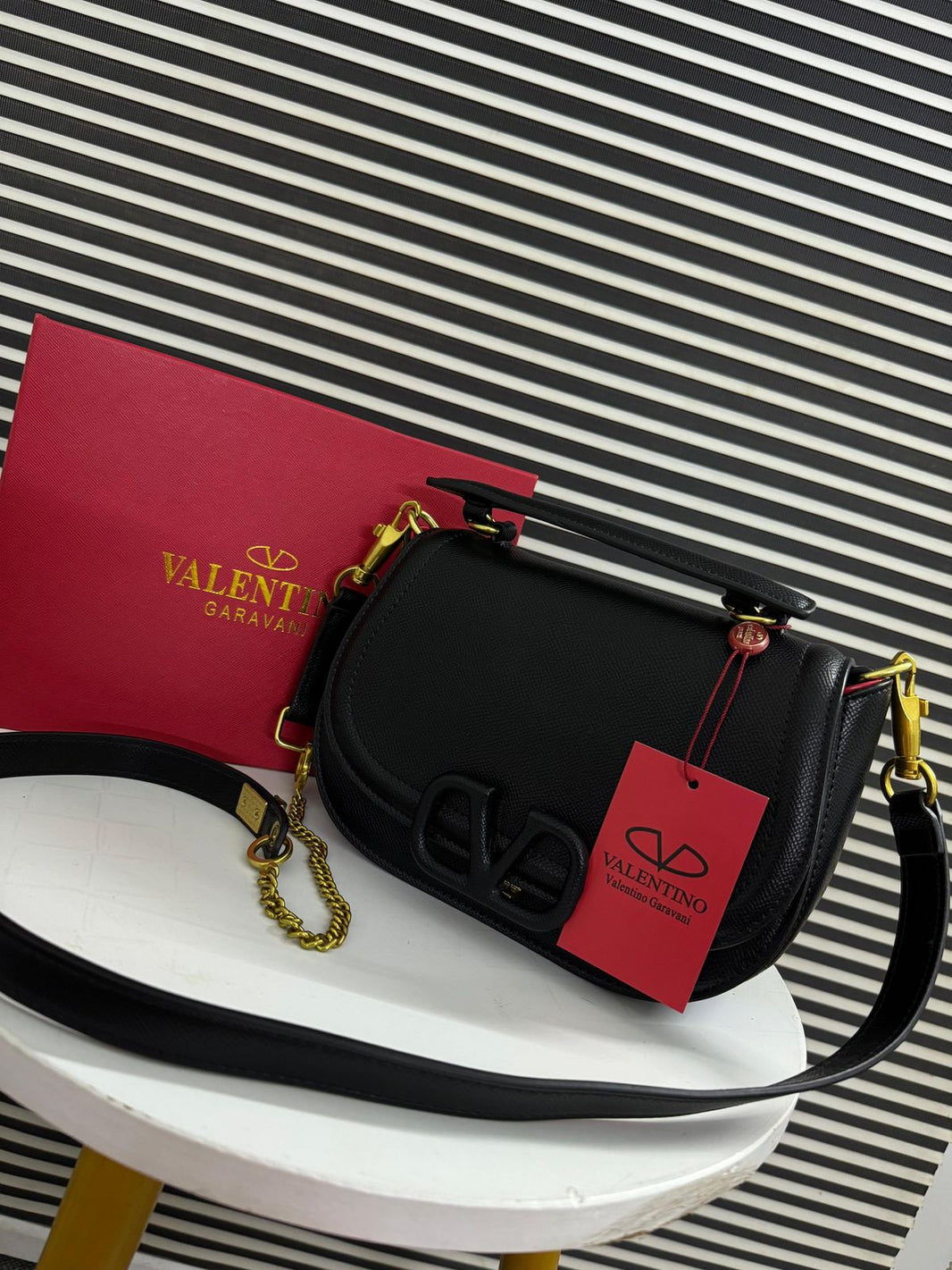 Valentino Garavani Vsling Leather Shoulder Bag