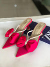 Zara Satin Bow Kitten Heels