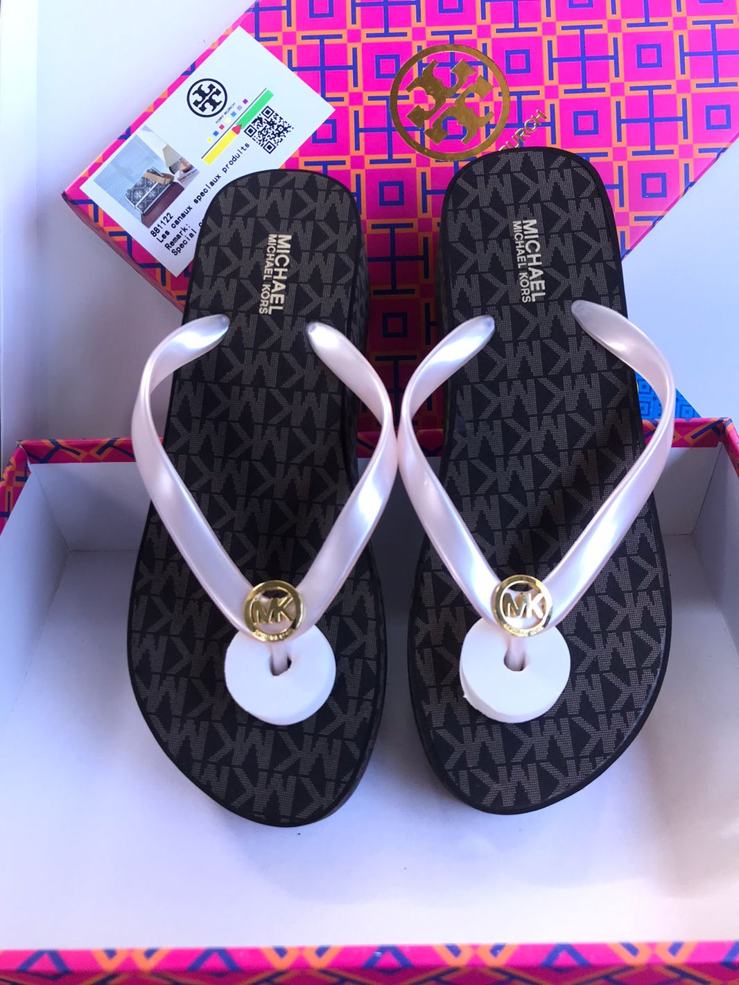 Michael Kors Pink Strap Wedges