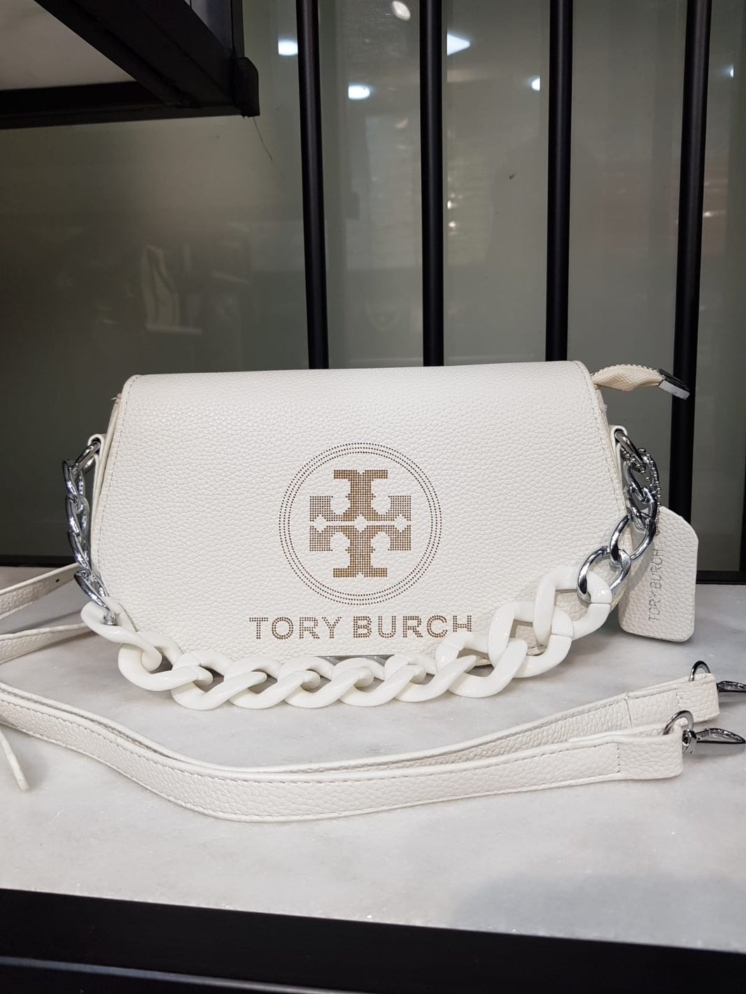 Tory Burch Flap Cowhide Leather Bag