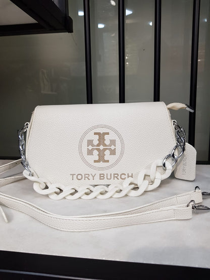 Tory Burch Flap Cowhide Leather Bag
