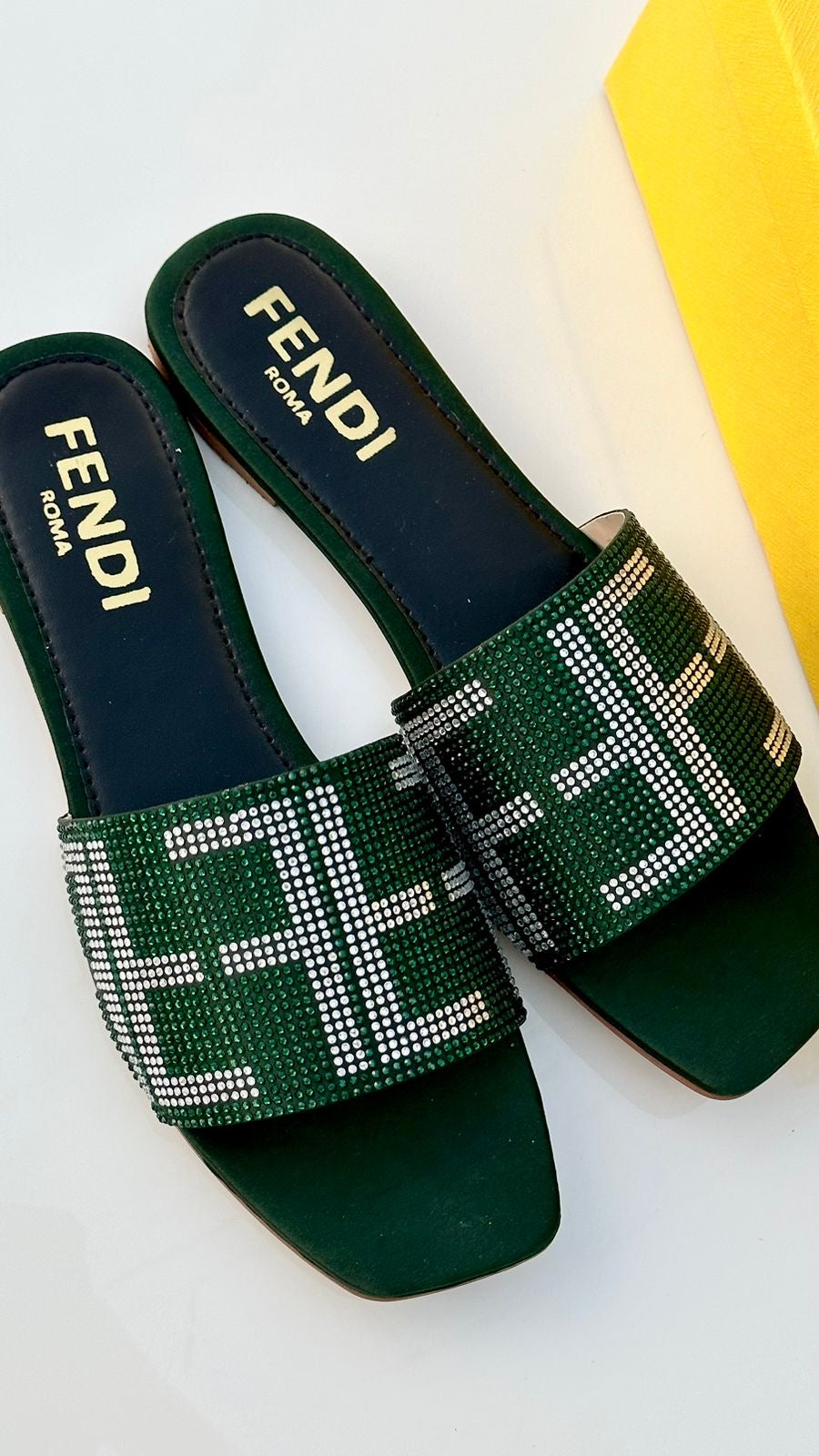 Fendi Diamond Studded Sandals