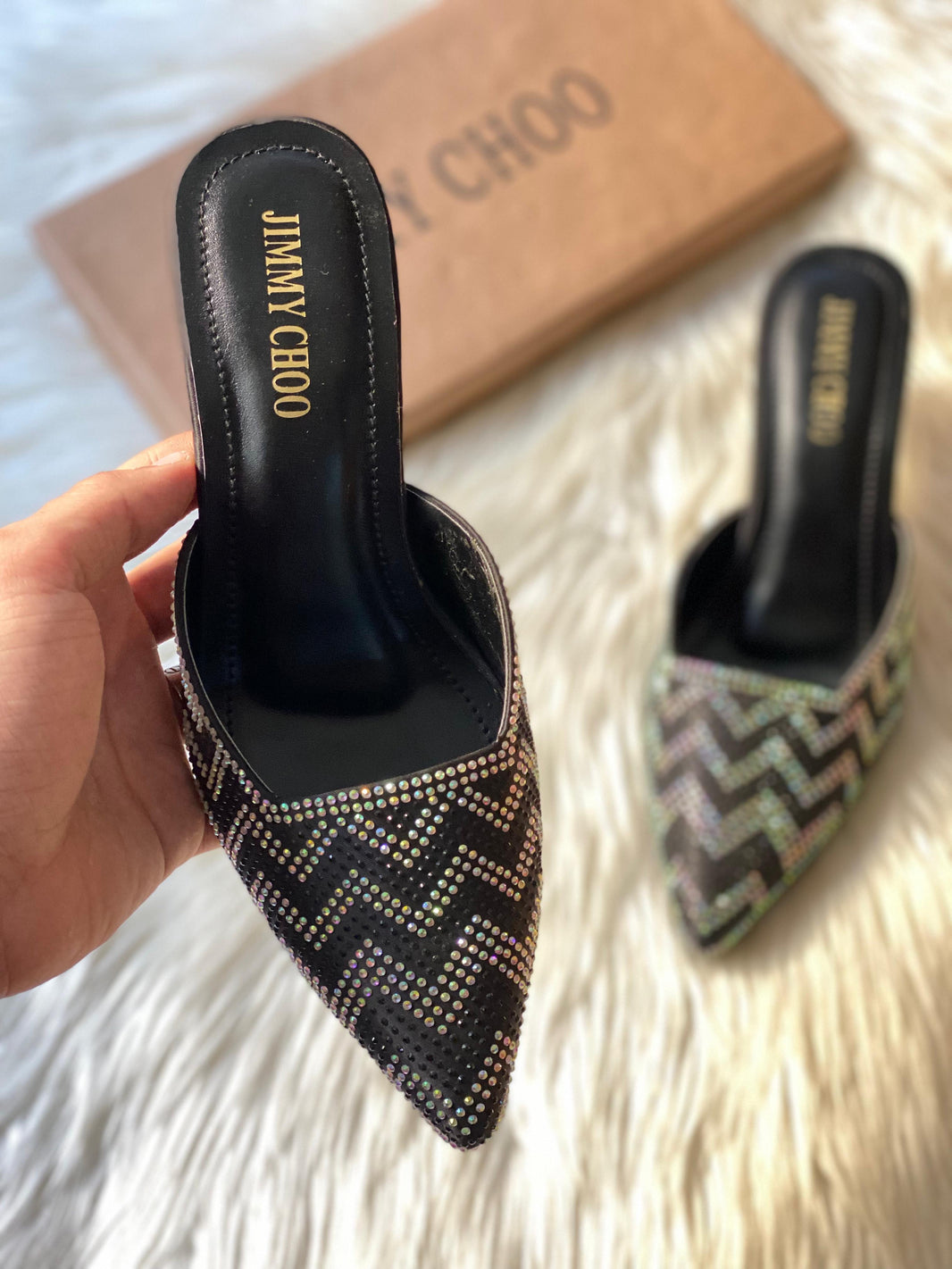 Jimmy Choo Duo Stone Heels