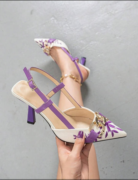 Zara Embroidery Heels