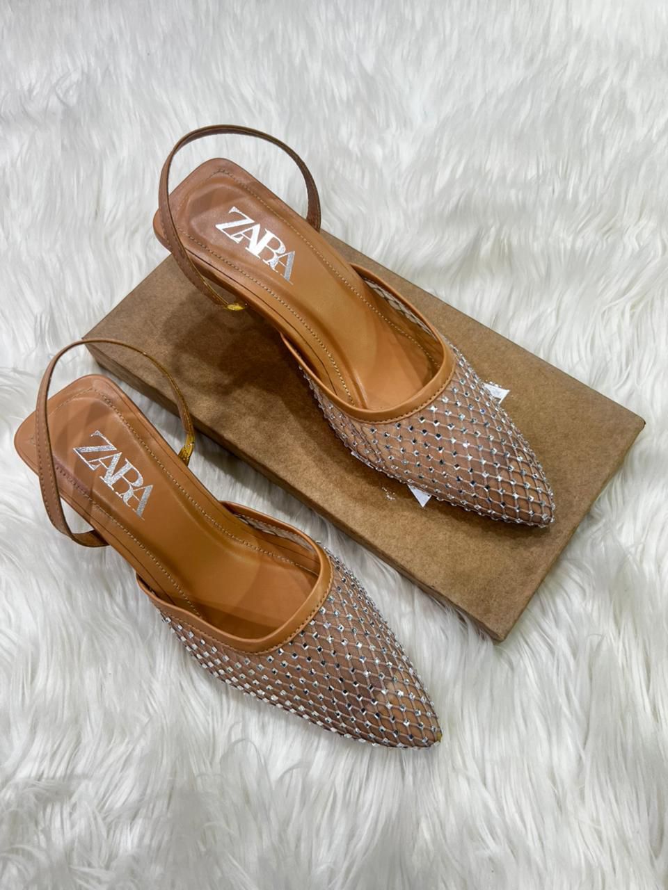 Zara Calf Stone Heels