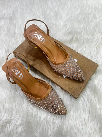 Zara Calf Stone Heels
