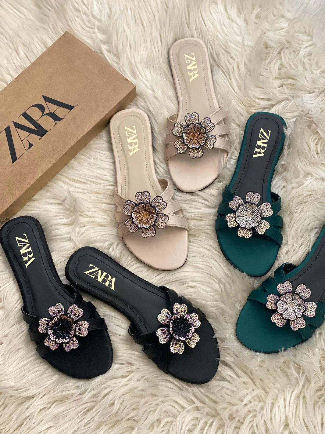 Zara Floral Signature Sandals