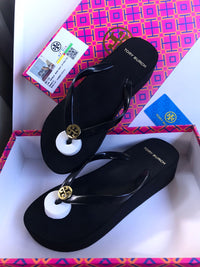 Tory Burch Black Wedges