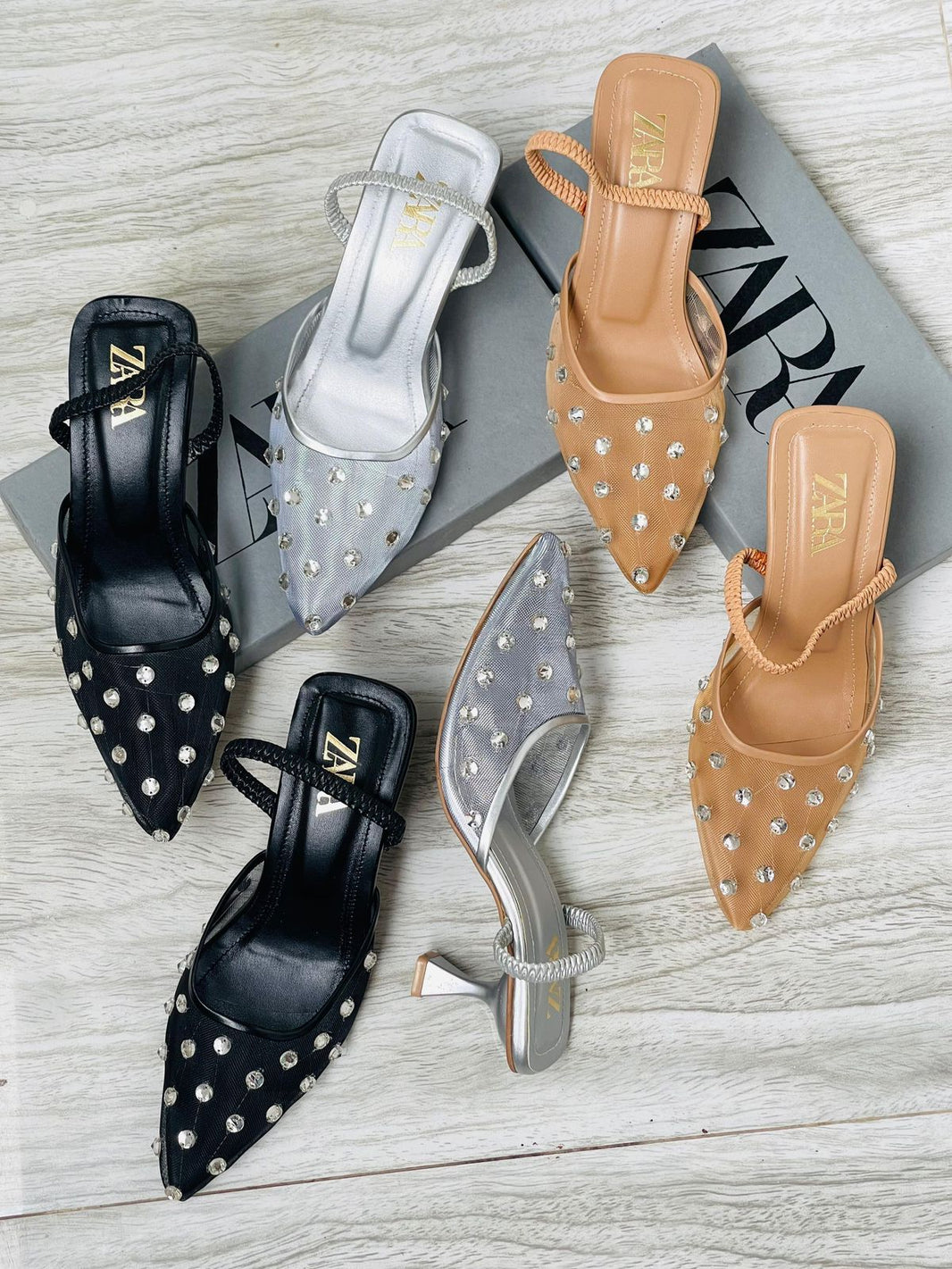 Zara Starlet Studded Heels