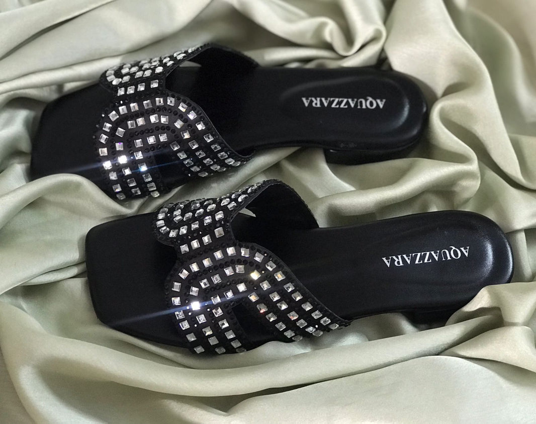 Aquazzura Slippers Crystal Stone