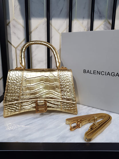 Balenciaga Women Hourglass Small Leather Bag