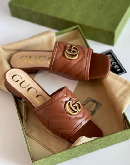 Gucci 'GG' Leather Crafted Sandals