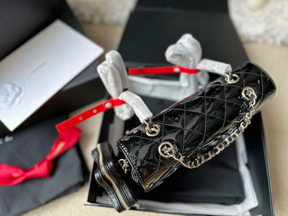 24C Chanel Mirrored Metallic Backpack With Star Coin Purse