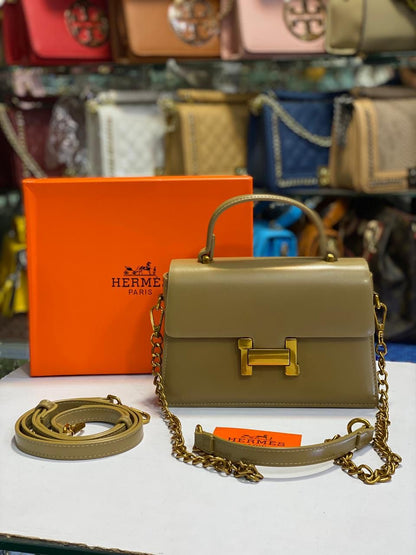 Hermes Signature Top Handle Formal Bag With Strap