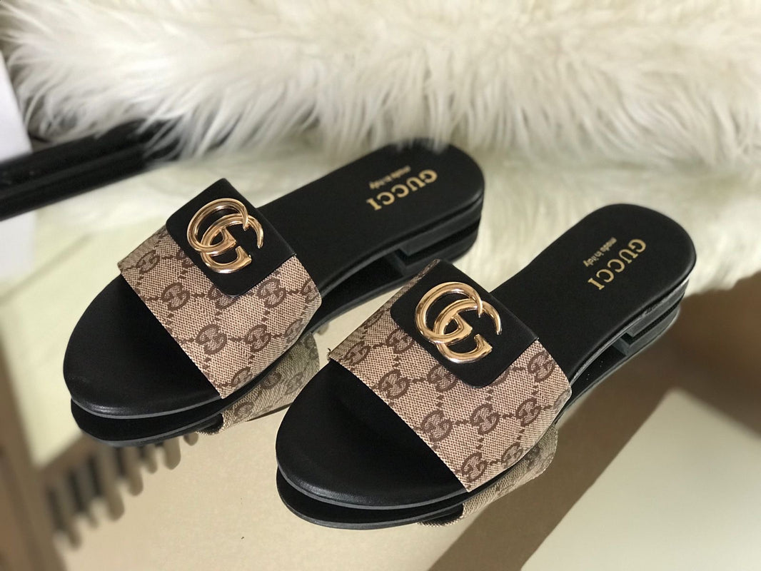 Gucci Canvas Signature Flats